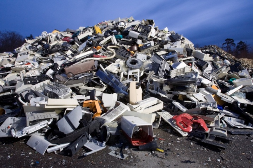 electronics in garbage